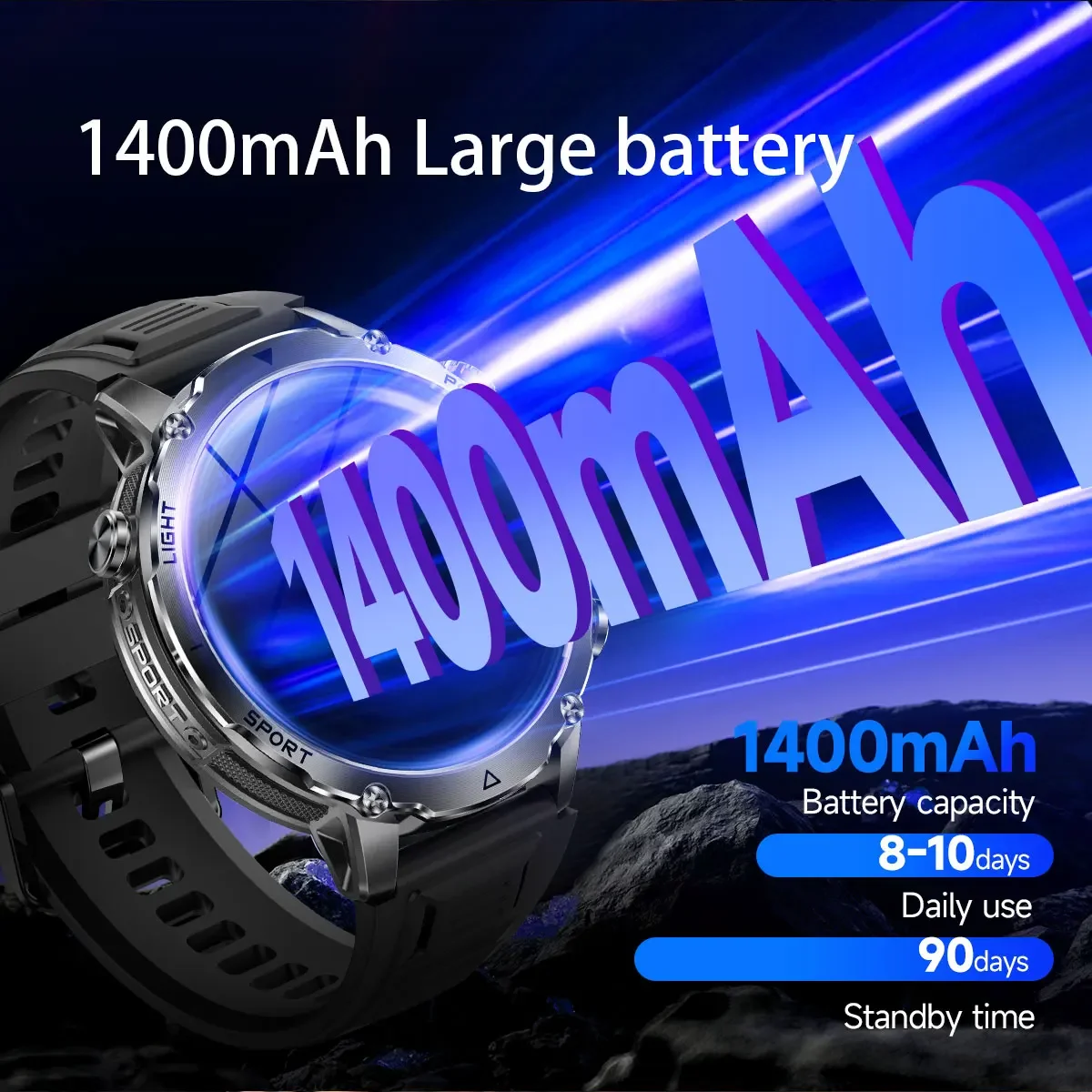 Brand+1400mAh Big Battery Smar - Smartwatch Watches Brands For Men ulasan dan harga