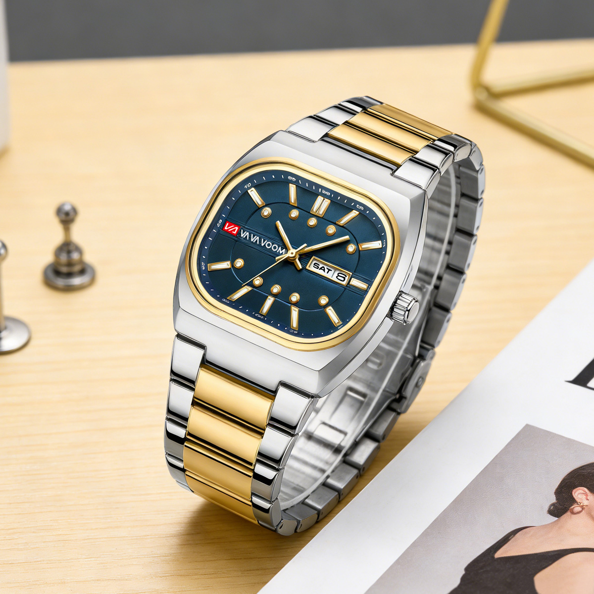 Square New Unique Design Steel - Analog Quartz Watch ulasan dan harga