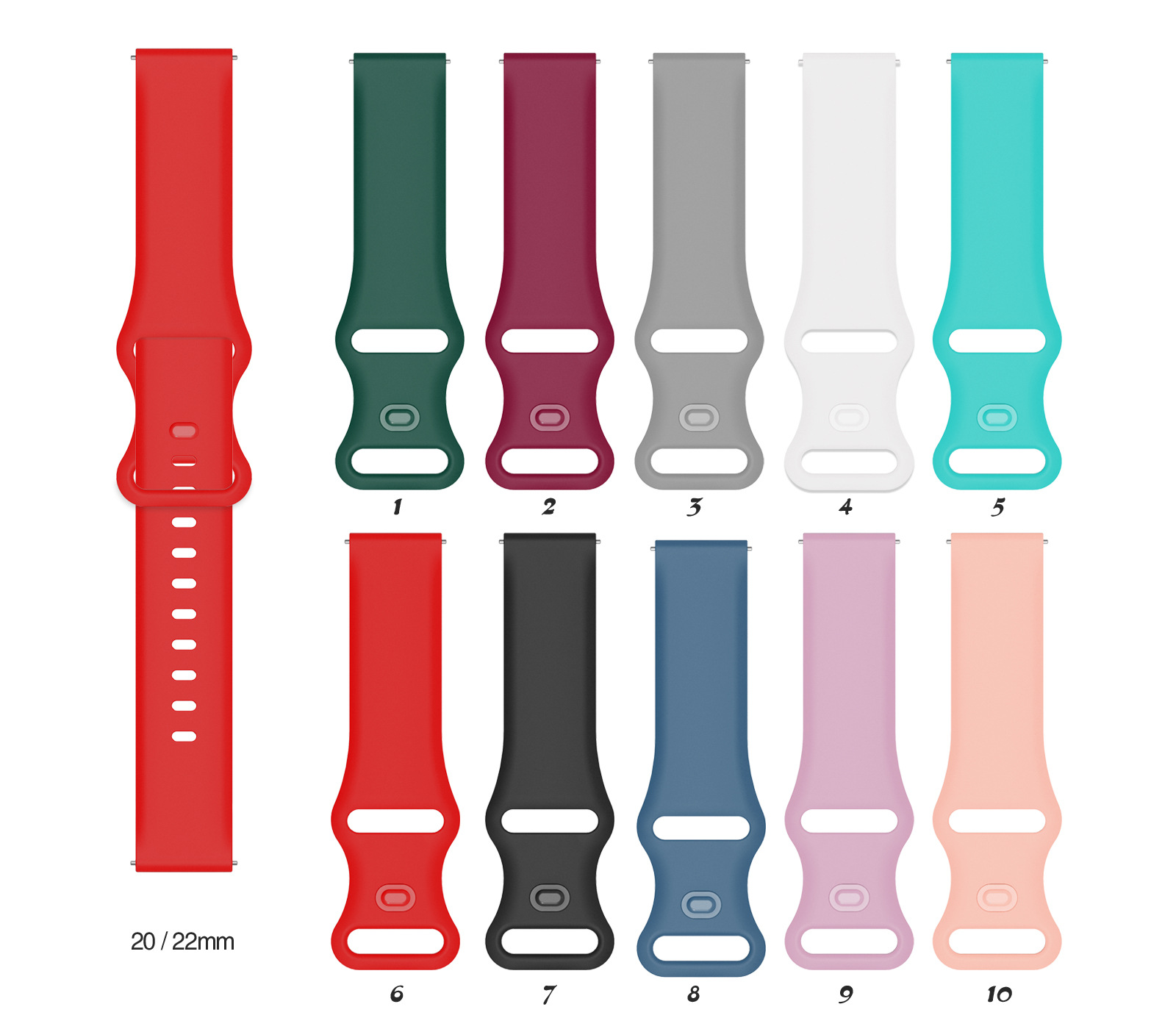 20mm 22mm Silicone wristband F - Titan Watches Smartwatch ulasan dan harga