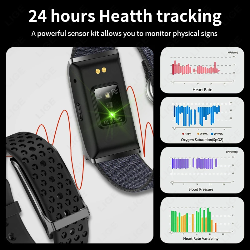 LIGE No Screen Smart Watch Hea - Smartwatch Latest Watches For Men ulasan dan harga
