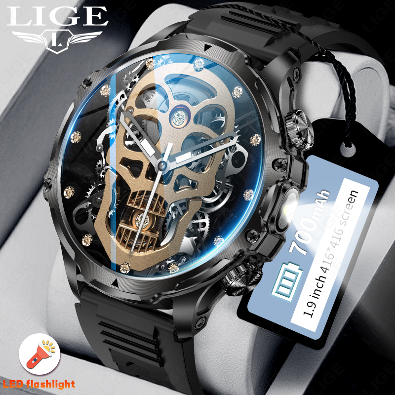LIGE 700mah Large Battery Flas - Smartwatch Latest Watches For Men ulasan dan harga