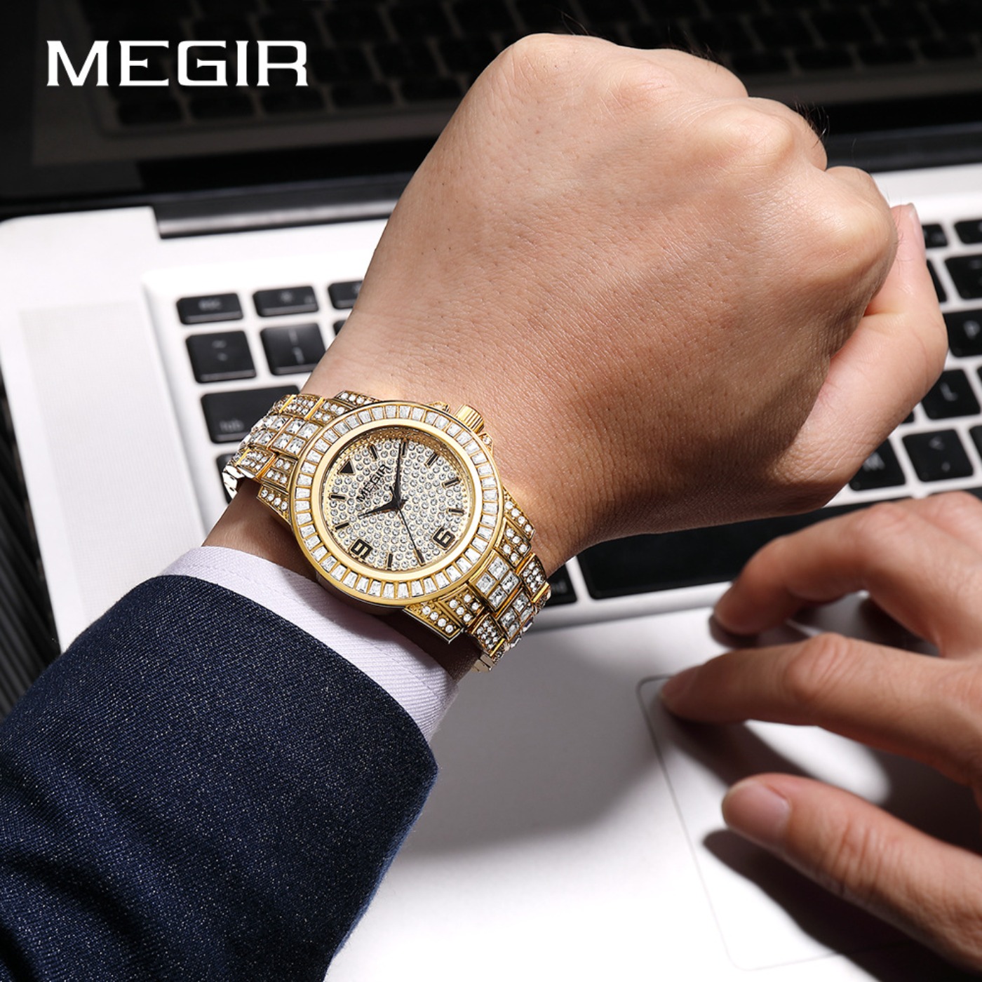 MEGIR Luxury Diamond Watches U - Analog Quartz Watch ulasan dan harga