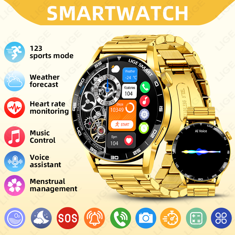 LIGE Luxury Smart Watch For Ma - Smartwatch Luxury Watches For Women ulasan dan harga