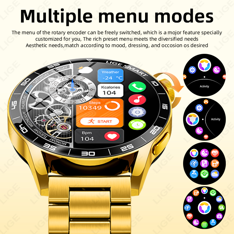 LIGE Luxury Smart Watch For Ma - Smartwatch Luxury Watches For Women ulasan dan harga
