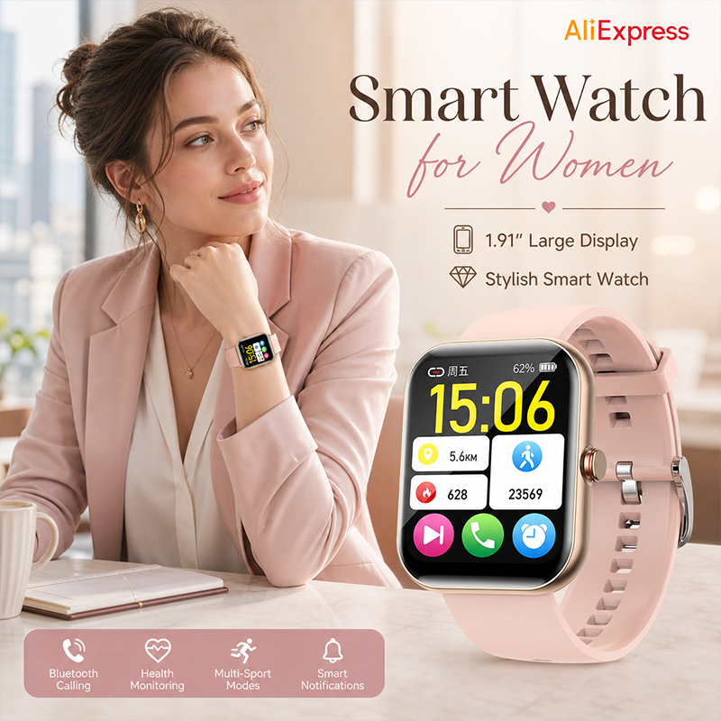 Women Smart Watch BT Call Hear - Watches Ladies Smartwatch ulasan dan harga