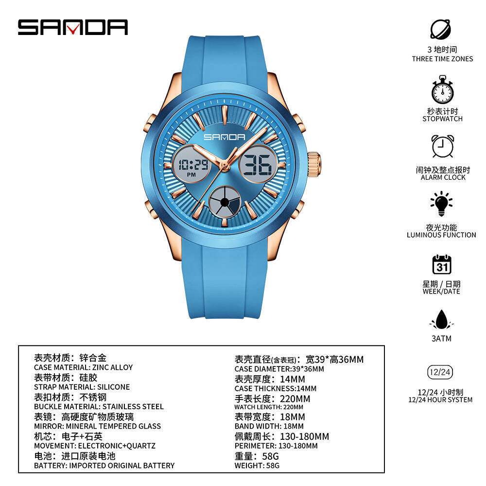 SANDA electronic watch luminou - Watches Ladies Smartwatch ulasan dan harga