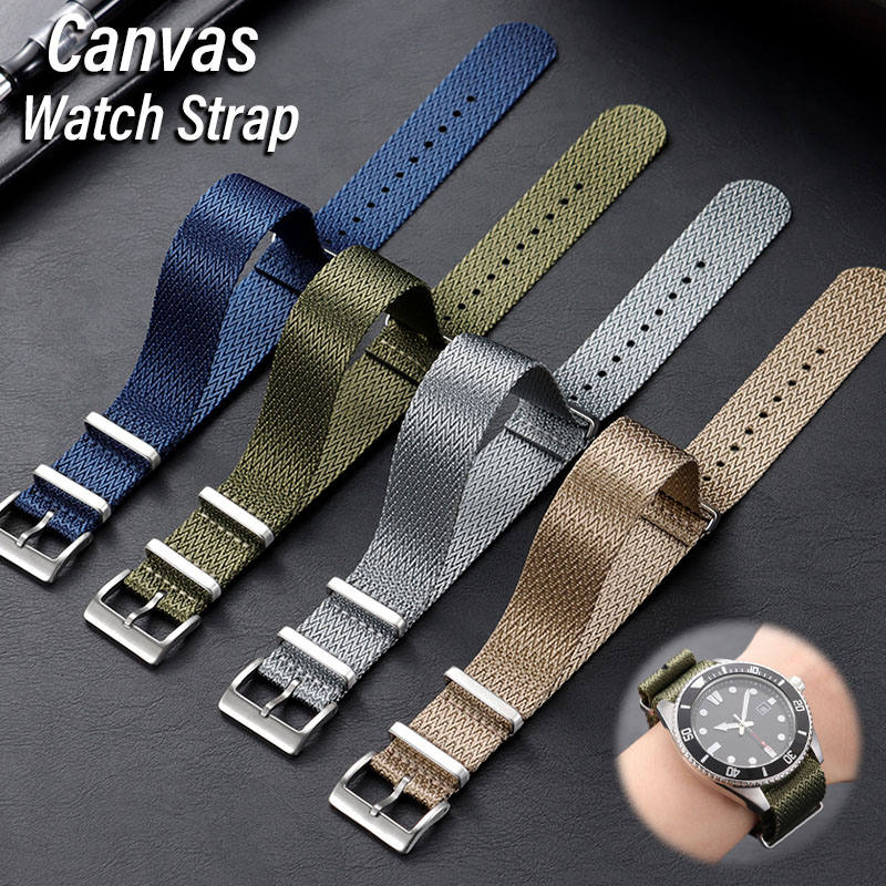 Canvas Nylon Watch Band 18mm 2 - Seiko Watches Smartwatch ulasan dan harga