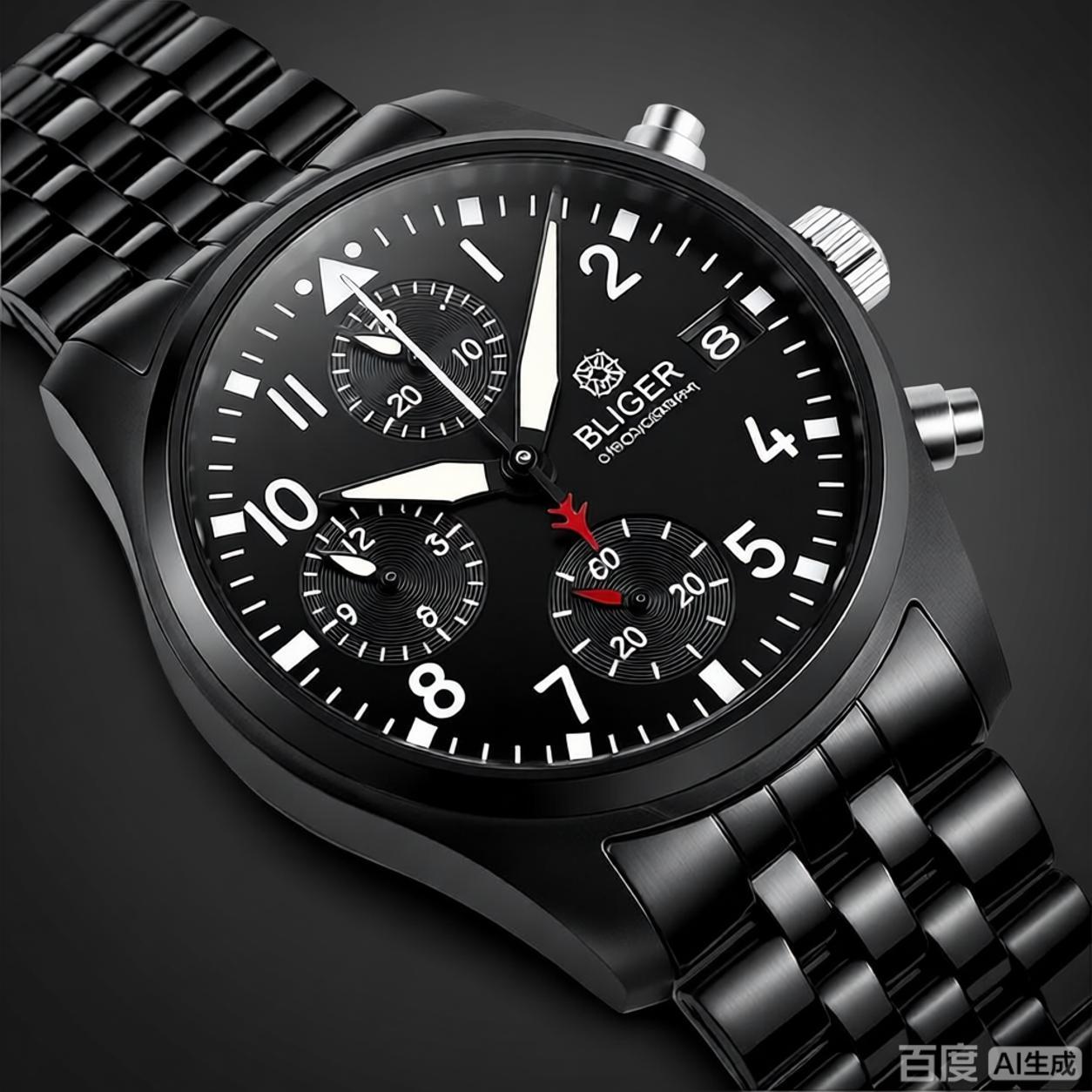 BLIGER Full Black Brushed 38mm - Analog Quartz Watch ulasan dan harga