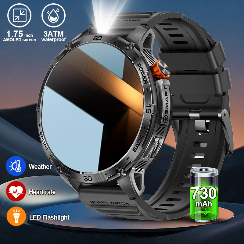 LIGE 730mAh Large Battery Ultr - Smartwatch Latest Watches For Men ulasan dan harga