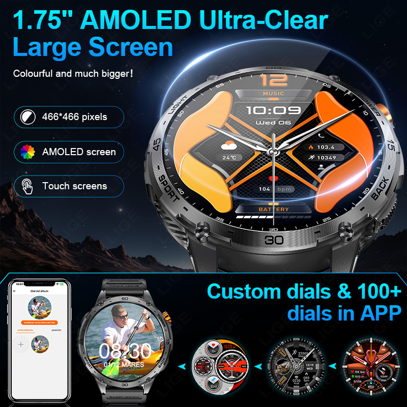 LIGE 730mAh Large Battery Ultr - Smartwatch Latest Watches For Men ulasan dan harga