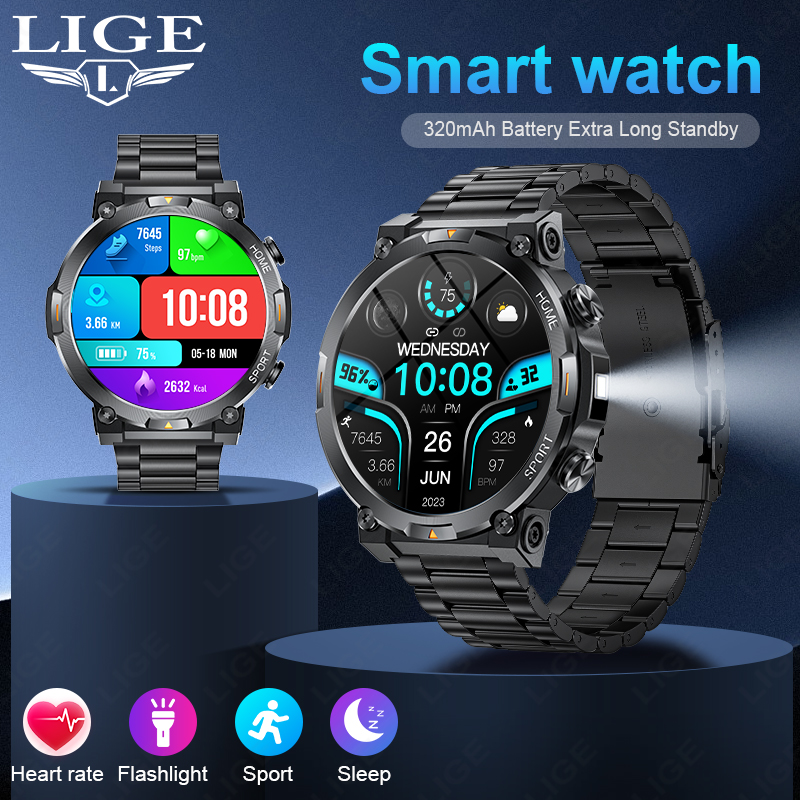 LIGE Outdoor Sports Smart Watc - Smartwatch Latest Watches For Men ulasan dan harga