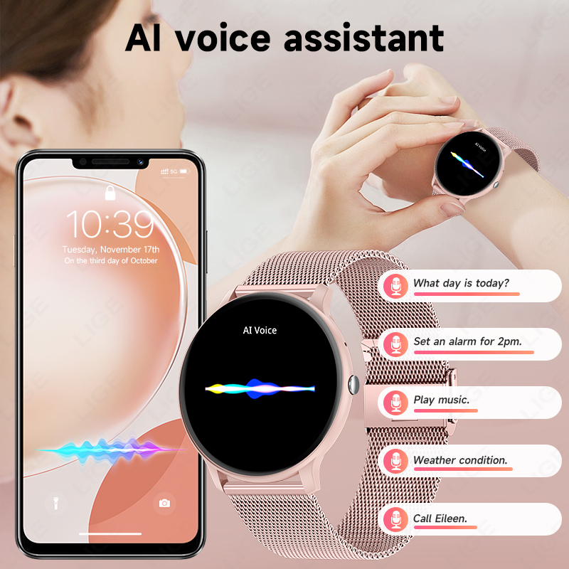 LIGE Waterproof Women Smart Wa - Watches Ladies Smartwatch ulasan dan harga