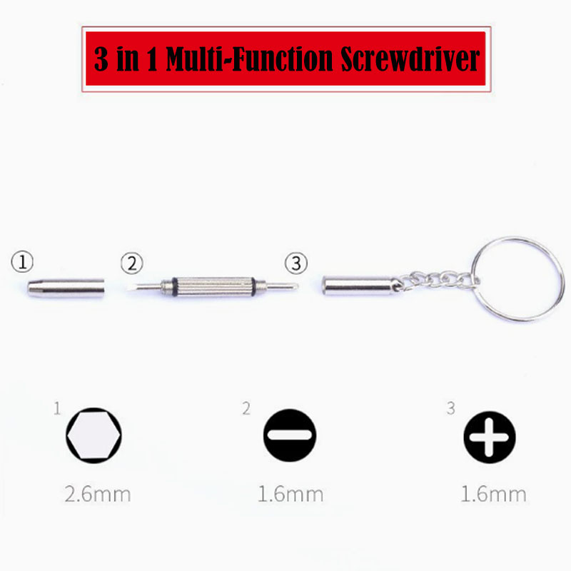3 In 1 Glasses Screwdriver Eye - Watch Tool Repair Kit ulasan dan harga