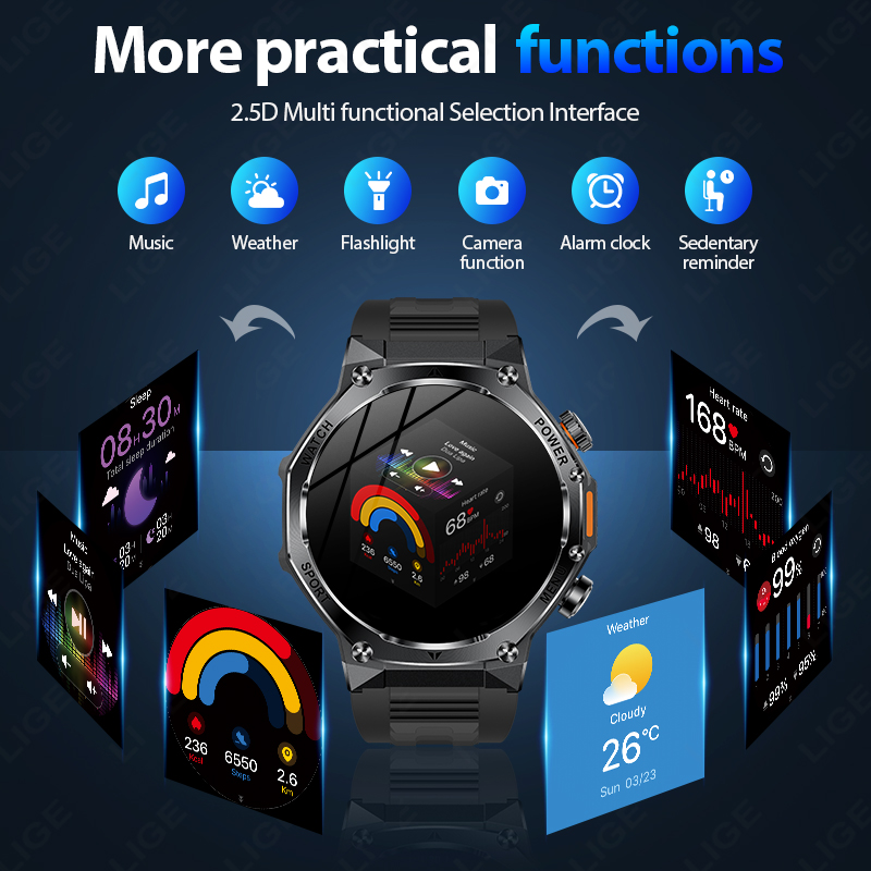 LIGE New Men 800mAh Ultra Long - Smartwatch Latest Watches For Men ulasan dan harga