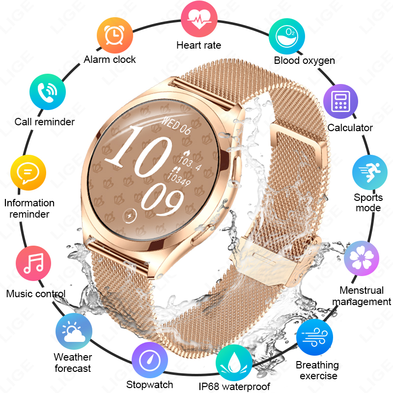 LIGE Luxury Smart Watch For Wo - Smartwatch Luxury Watches For Women ulasan dan harga