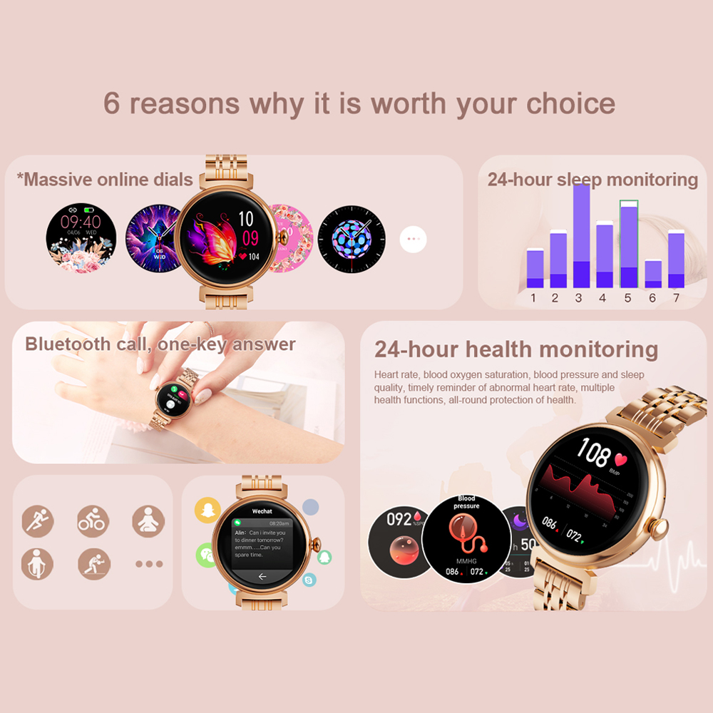 1.04 inch AMOLED Screen Fashio - Watches Ladies Smartwatch ulasan dan harga