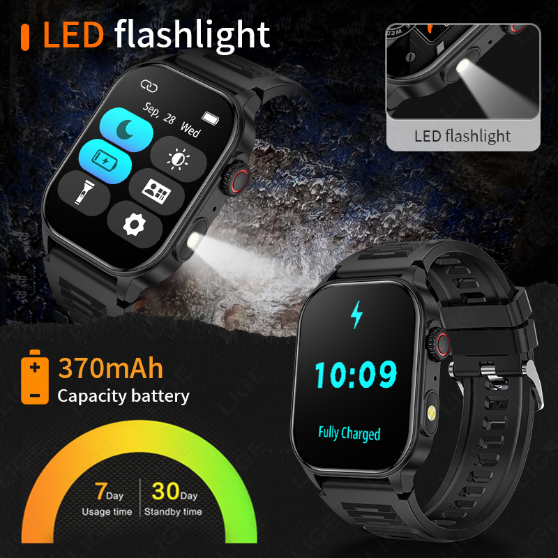 LIGE Smart Watch for Men 3ATM  - Smartwatch Latest Watches For Men ulasan dan harga